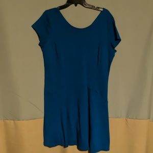 Short sleeve blue dress